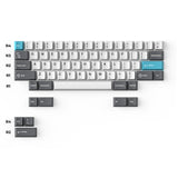 Cherry Profile Double - Shot PBT Full Set Keycaps - Grey, White, and Blue