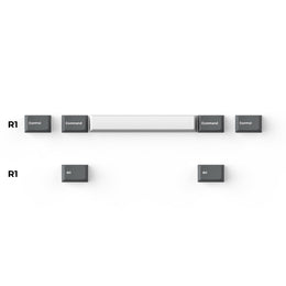 Cherry Profile Double - Shot PBT Full Set Keycaps - Grey, White, and Blue