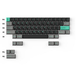 Cherry Profile Double - Shot PBT Full Set Keycaps - Hacker Mint