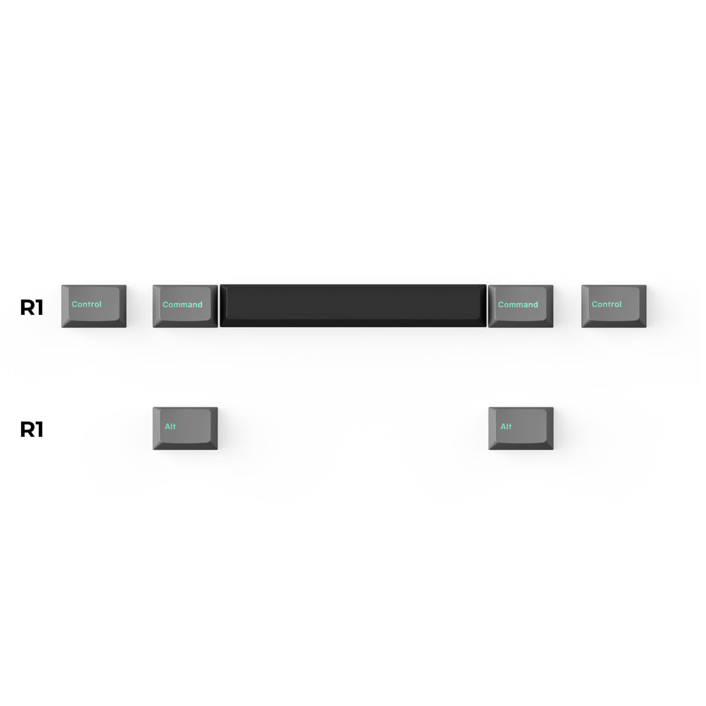 Cherry Profile Double - Shot PBT Full Set Keycaps - Hacker Mint