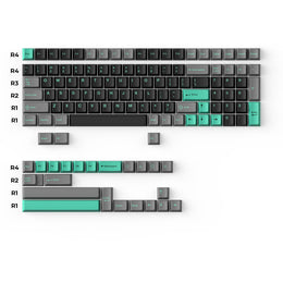 Cherry Profile Double - Shot PBT Full Set Keycaps - Hacker Mint