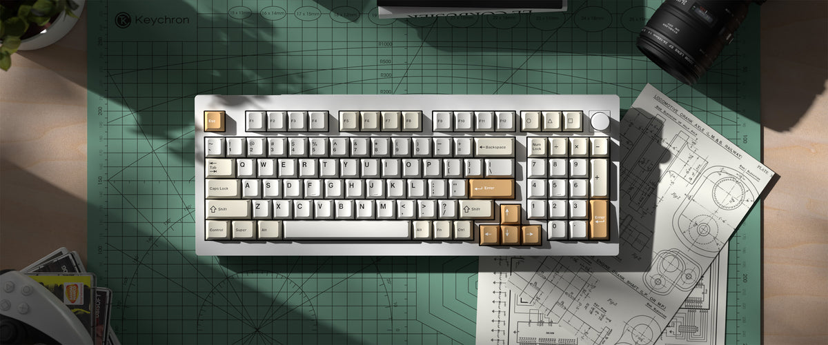 Cherry Profile Double - Shot PBT Full Set Keycaps - Camel