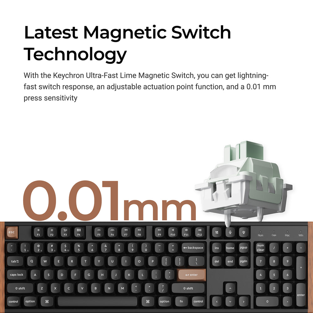 Keychron K10 HE Wireless Magnetic Switch Custom Keyboard (US ANSI Layo ...