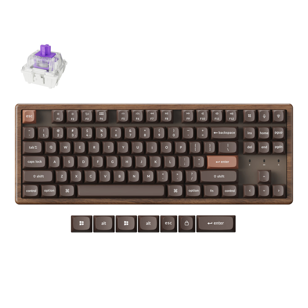 Keychron K8 HE Wireless Magnetic Switch Custom Keyboard - All-Wood Special Edition (US ANSI Layout)