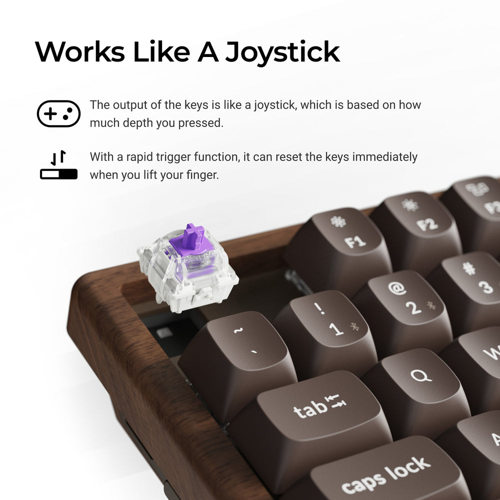 Keychron K8 HE Wireless Magnetic Switch Custom Keyboard - All-Wood Special Edition (US ANSI Layout)