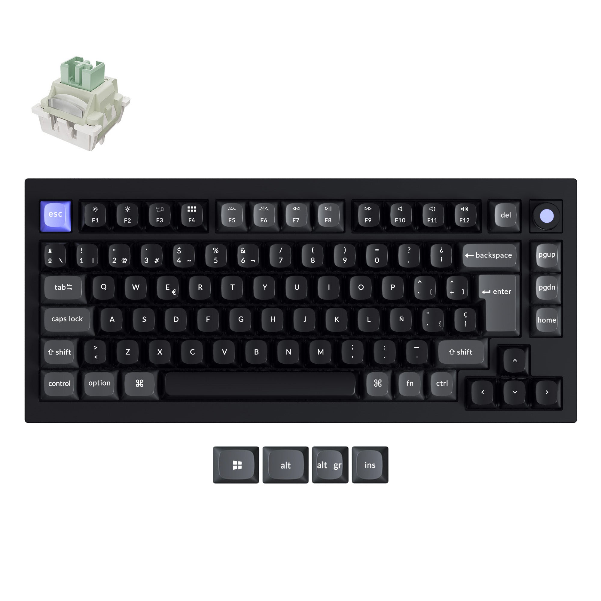 Keychron Q1 HE 8K Wired Magnetic Switch Keyboard ISO Layout Collection