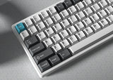 Cherry Profile Double - Shot PBT Full Set Keycaps - Grey, White, and Blue