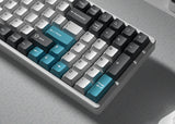 Cherry Profile Double - Shot PBT Full Set Keycaps - Grey, White, and Blue