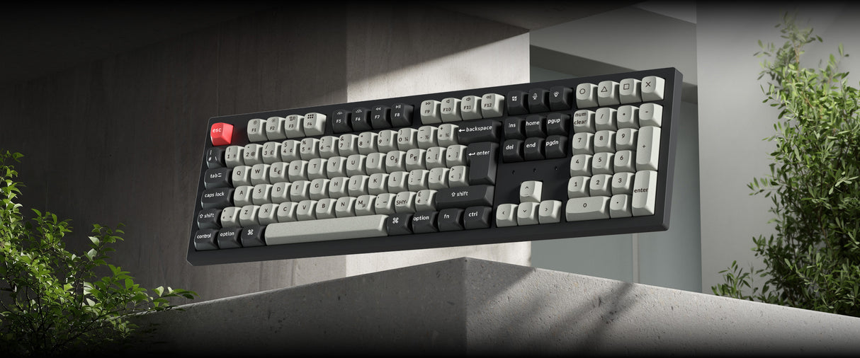 ISO Layout Profile Dye-Sub PBT Full Keycap Set - Black and White