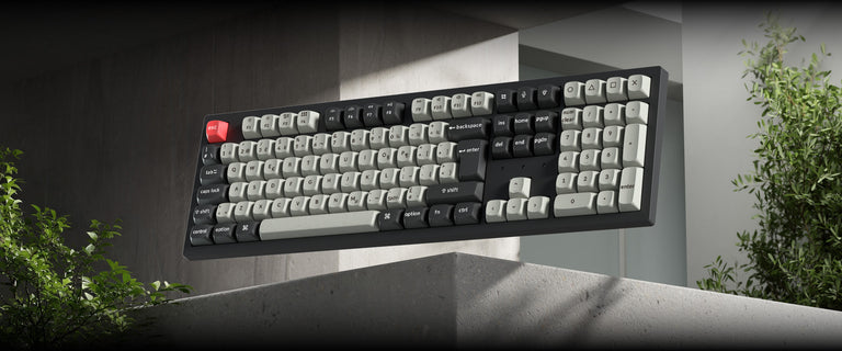 ISO Layout Profile Dye-Sub PBT Full Keycap Set - Black and White