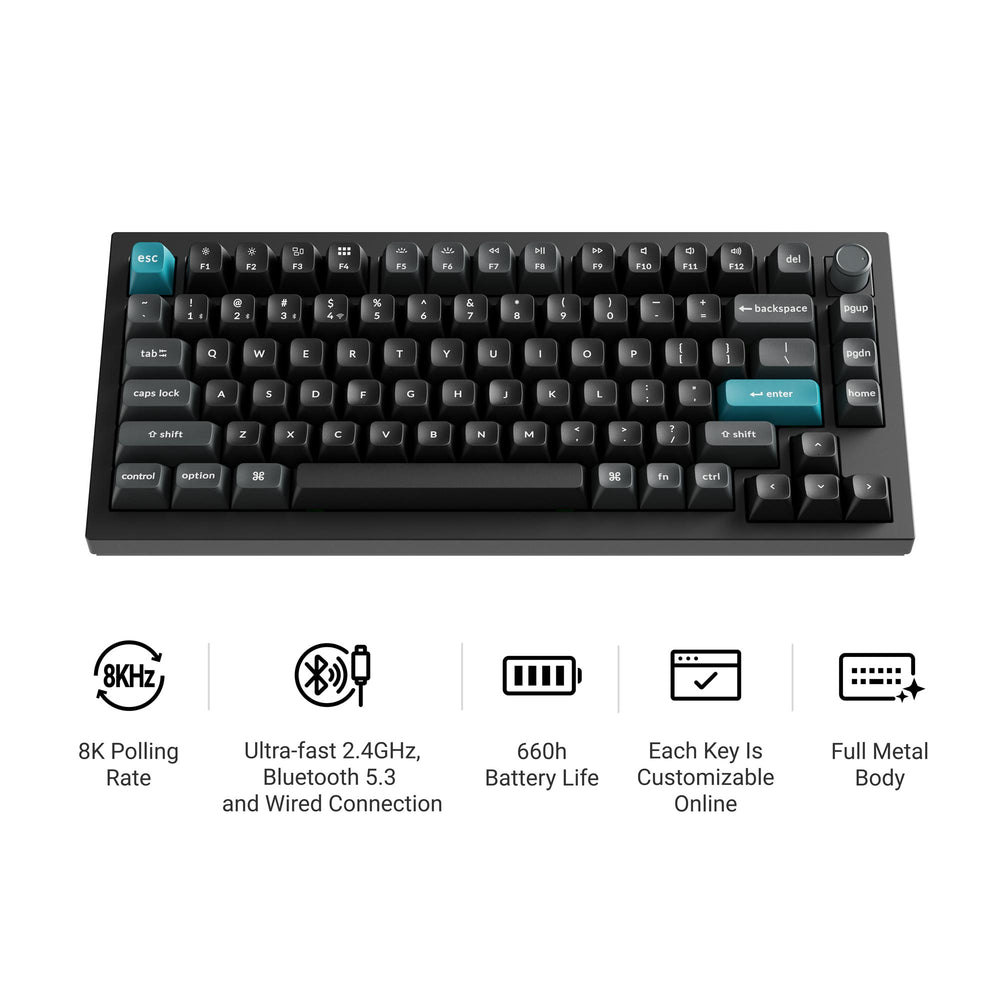 Keychron V3 Max QMK/VIA Wireless Custom Mechanical Keyboard (US