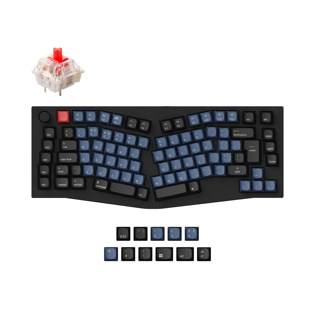 Keychron Q10 (Alice Layout) QMK Custom Mechanical Keyboard ISO Layout Collection