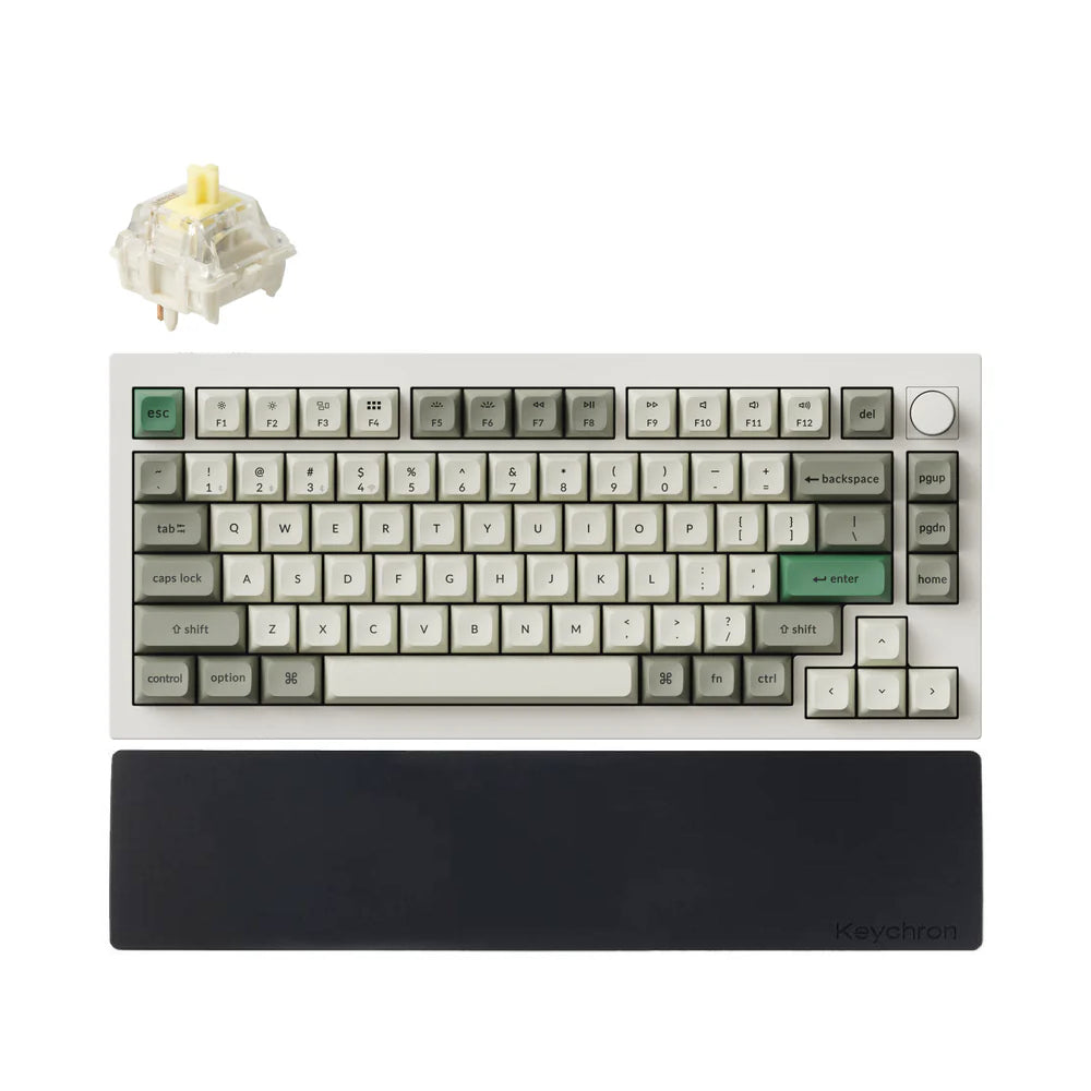 Combo: Keychron Q1 Max QMK Wireless Custom Keyboard + Silicone Palm Rest
