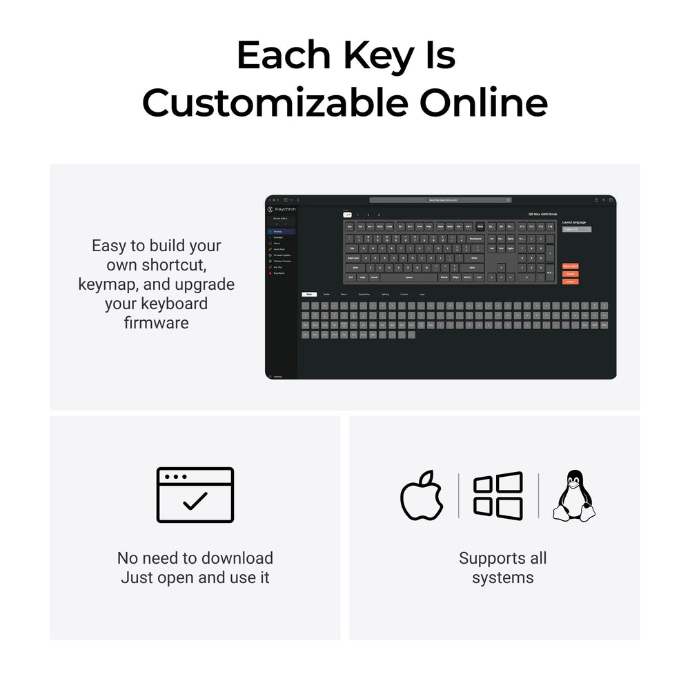 Combo: Keychron Q6 Max QMK Wireless Keyboard + Silicone Palm Rest