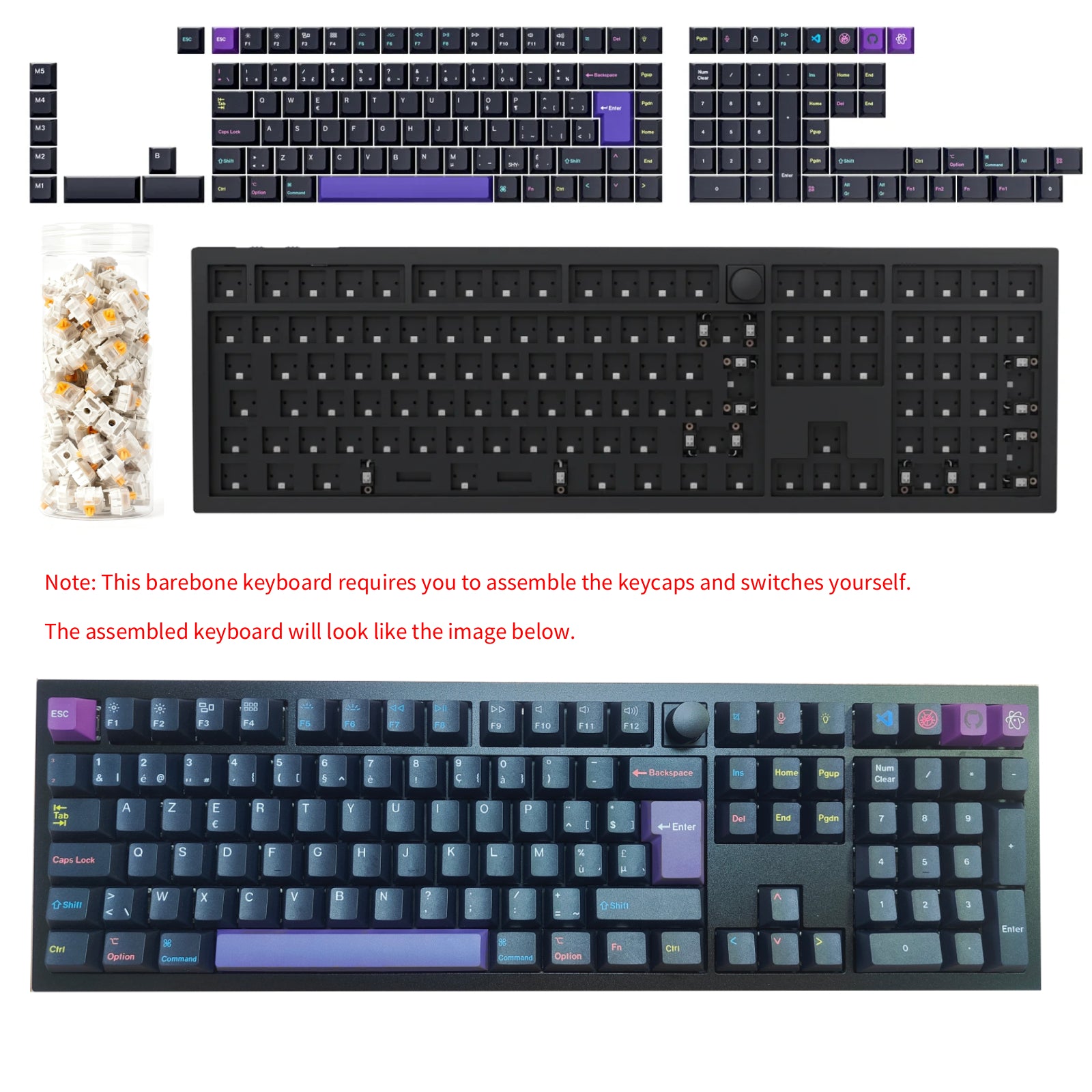 Keychron Q6 HE QMK Wireless Custom Keyboard ISO Layout Collection