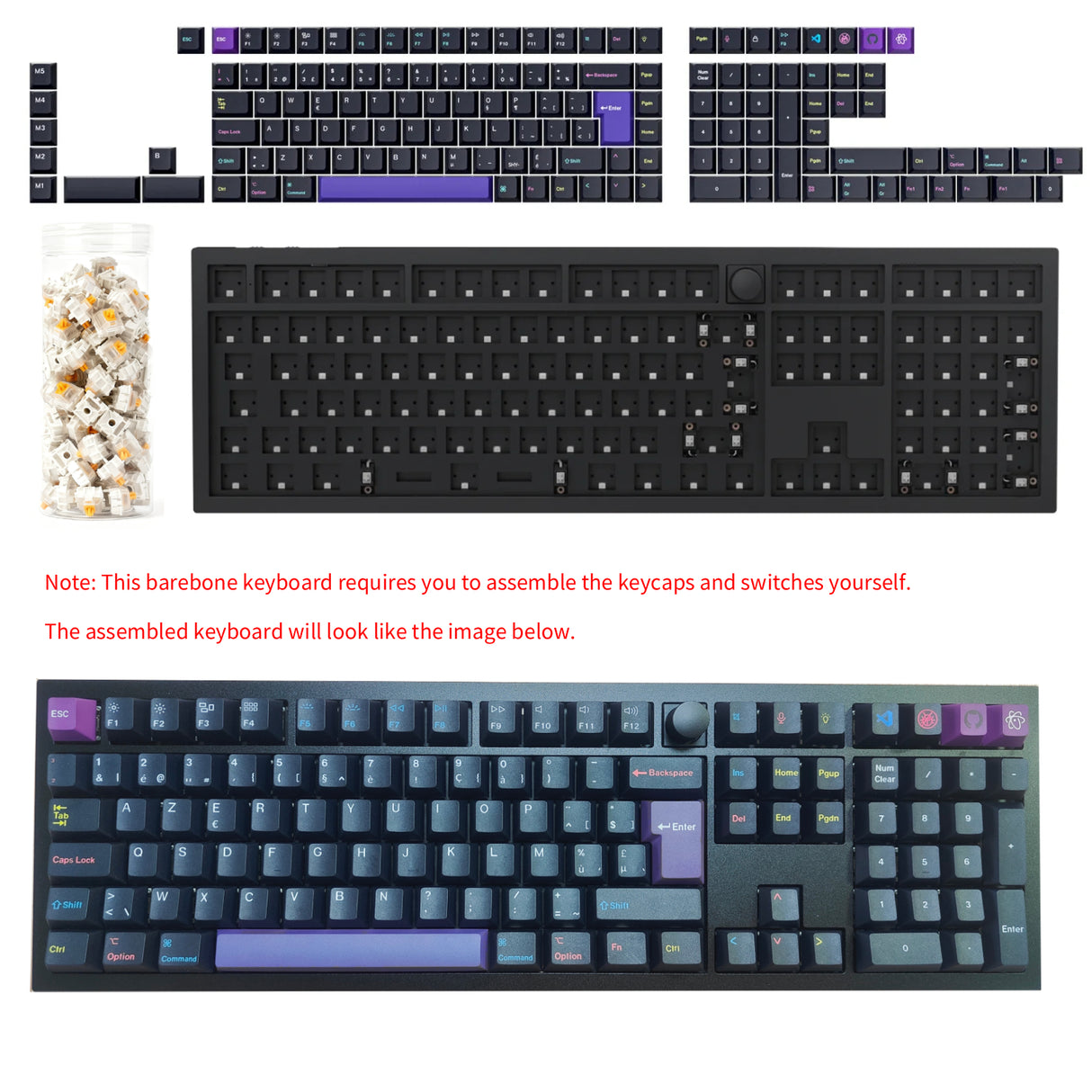 Keychron Q6 HE QMK Wireless Custom Keyboard ISO Layout Collection