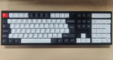 ISO Cherry Profile Dye-Sub PBT Full Keycap Set - Black and White