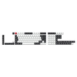 ISO Cherry Profile Dye-Sub PBT Full Set Keycap Set - Black White