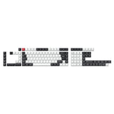 ISO Cherry Profile Dye-Sub PBT Full Set Keycap Set - Black White