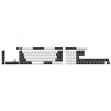ISO Cherry Profile Dye-Sub PBT Full Set Keycap Set - Black White