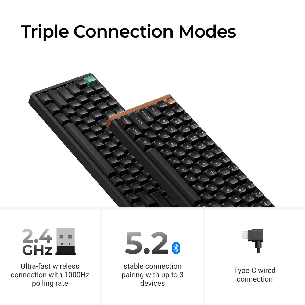 Combo: Keychron K2 HE Wireless Custom Keyboard + Silicone Palm Rest