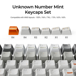 Unknown Number Mint - Cherry Profile Dye-Sub PBT Full Keycap Set