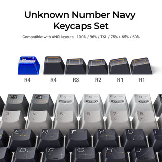 Unknown Number Navy - Cherry Profile Dye-Sub PBT Full Keycap Set