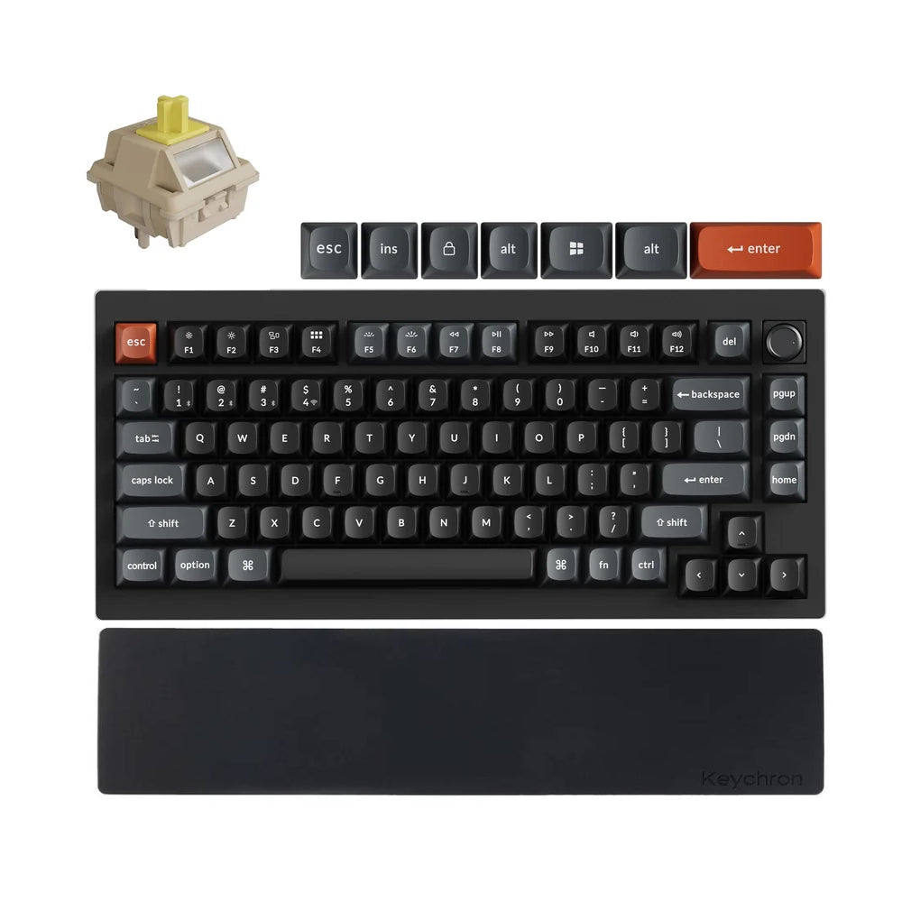 Combo: Keychron V1 Ultra 8K Wireless Custom Keyboard + Silicone Palm Rest