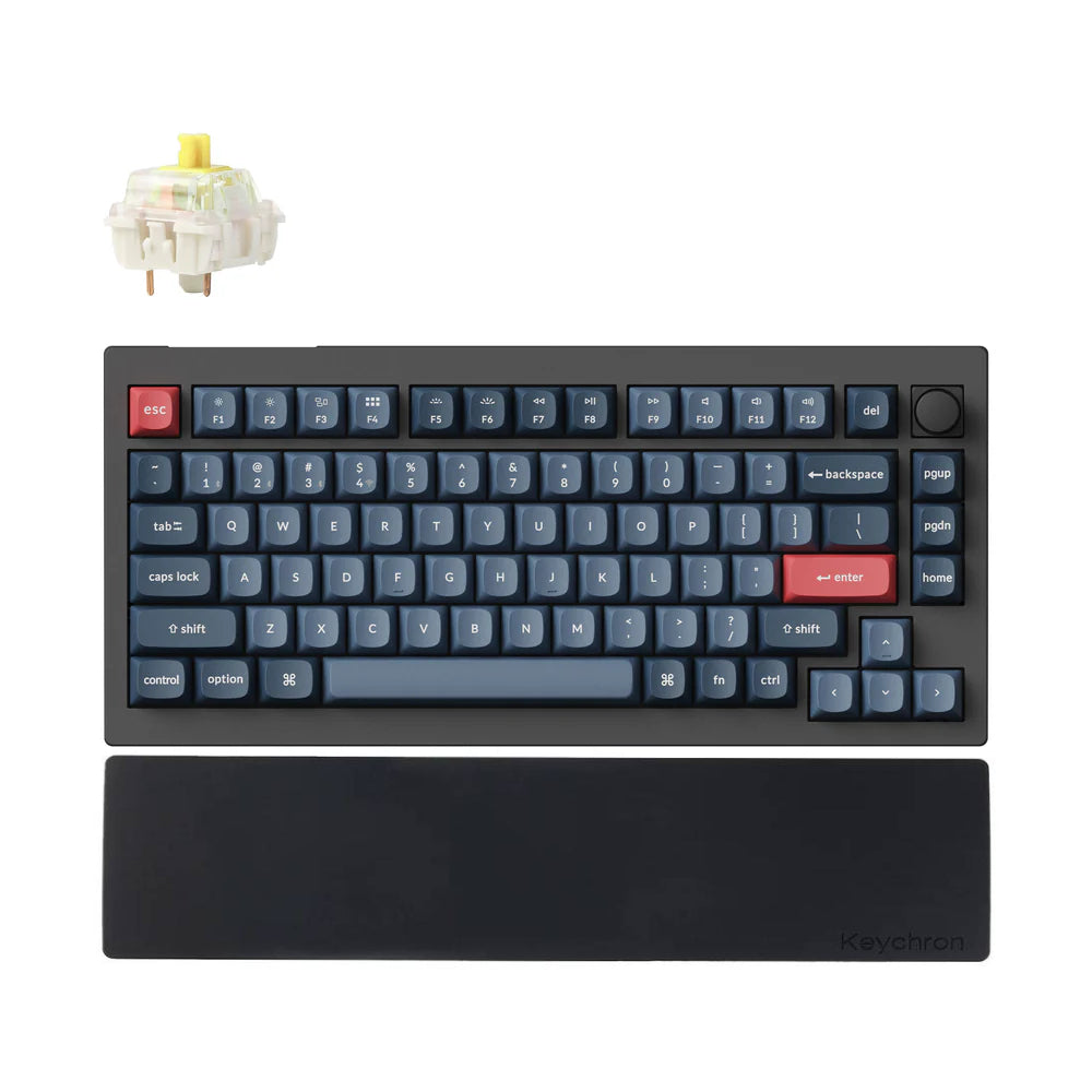 Combo:  Keychron V1 Max QMK Wireless Custom Keyboard + Silicone Palm Rest