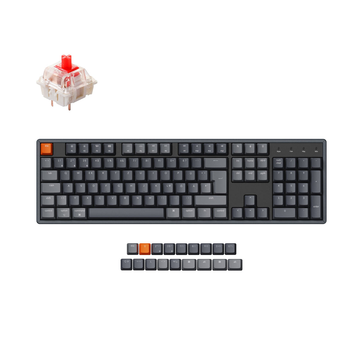 Keychron K10 Wireless Mechanical Keyboard (German ISO-DE Layout ...