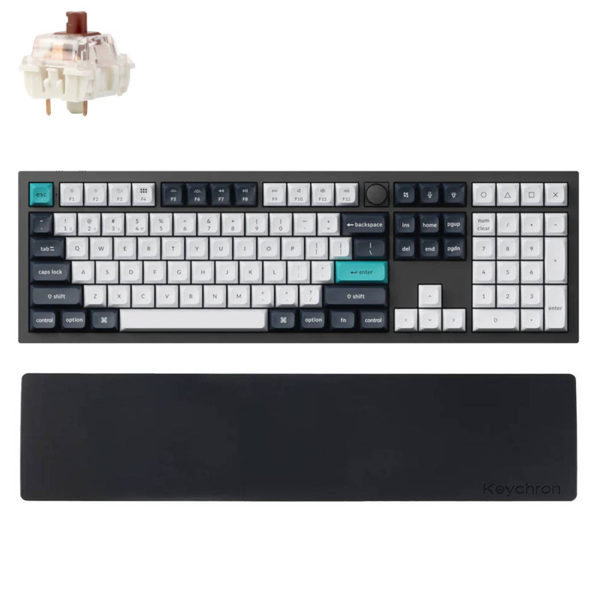 Combo: Keychron Q6 Max QMK Wireless Keyboard + Silicone Palm Rest