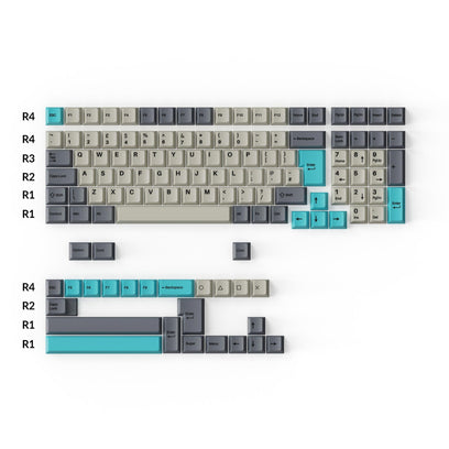 Double-Shot PBT Full Set Keycaps - Dolch Blue