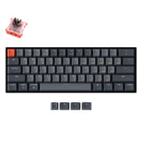 Keychron K12 60% compact hot-swappable wireless mechanical keyboard with for Mac and Windows with White RGB backlight Keychron Lava optical switch brown