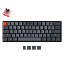 Keychron K12 60% compact hot-swappable wireless mechanical keyboard with for Mac and Windows with White RGB backlight Keychron Lava optical switch brown