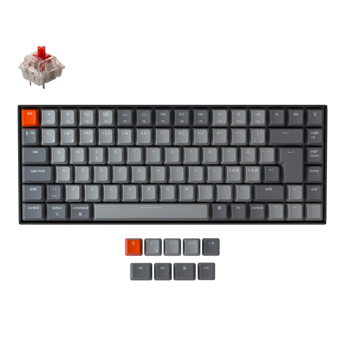 K2 Keyboard Keychron K2 Wireless Mechanical Keyboard (Nordic ISO Layout) - Version ...