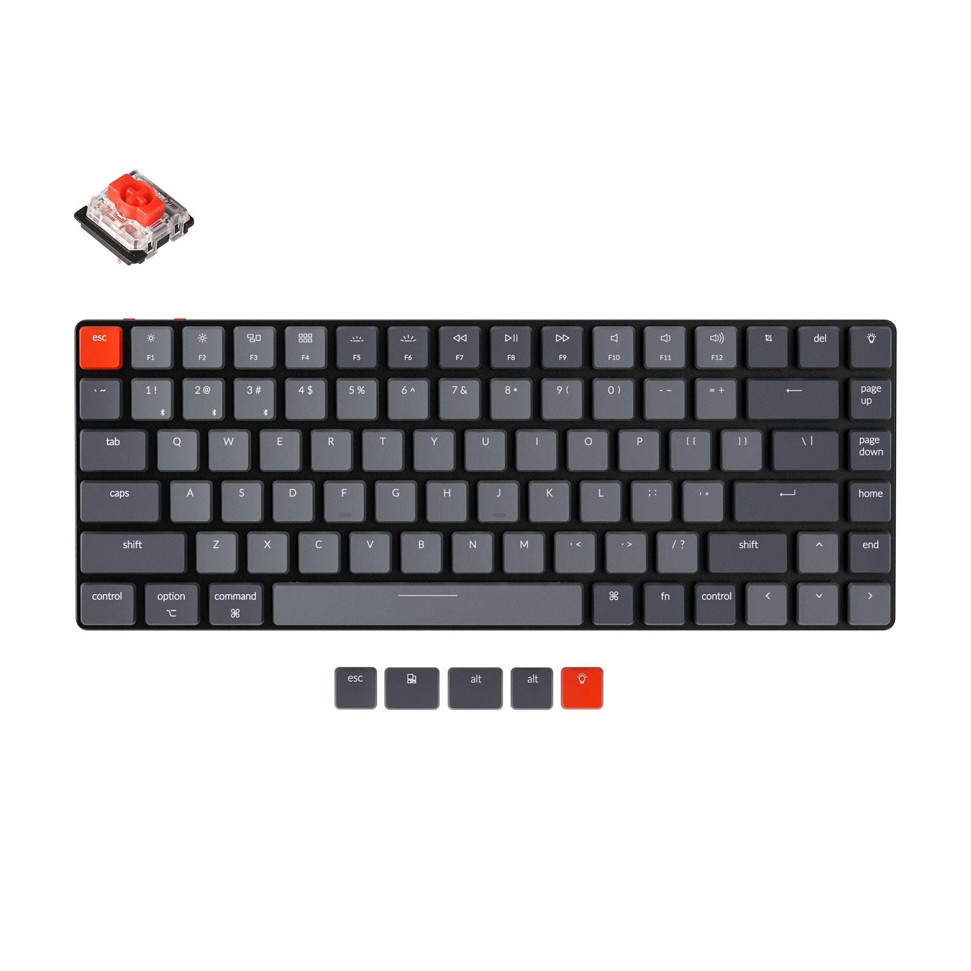 Low Profile Keyboard Collection - Low Profile Wireless Single Shank Mechanical Keyboard Kit