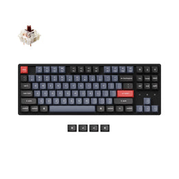 Keychron K8 Pro QMK/VIA Wireless Mechanical Keyboard for Mac and Windows PBT keycaps with PCB screw-in stabilizer and hot-swappable Gateron G Pro mechanical brown switch aluminum frame