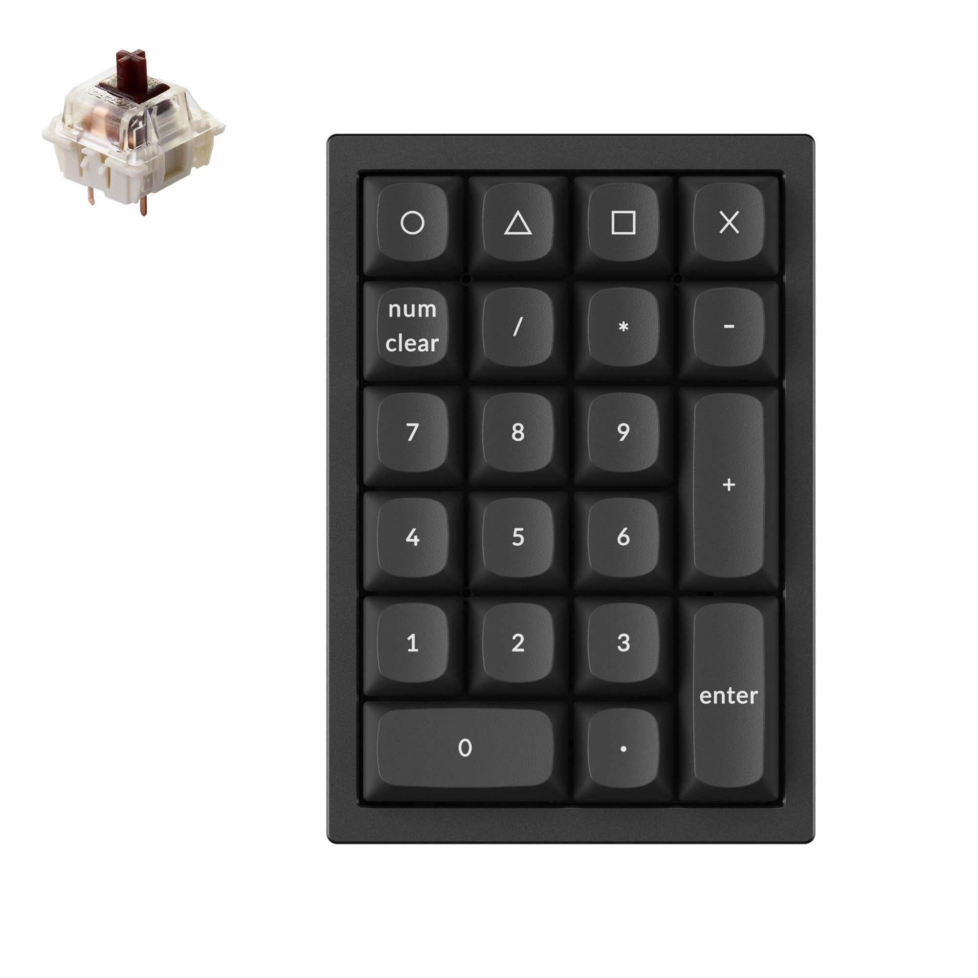 Keychron-Q0-custom-number-pad-black-brown