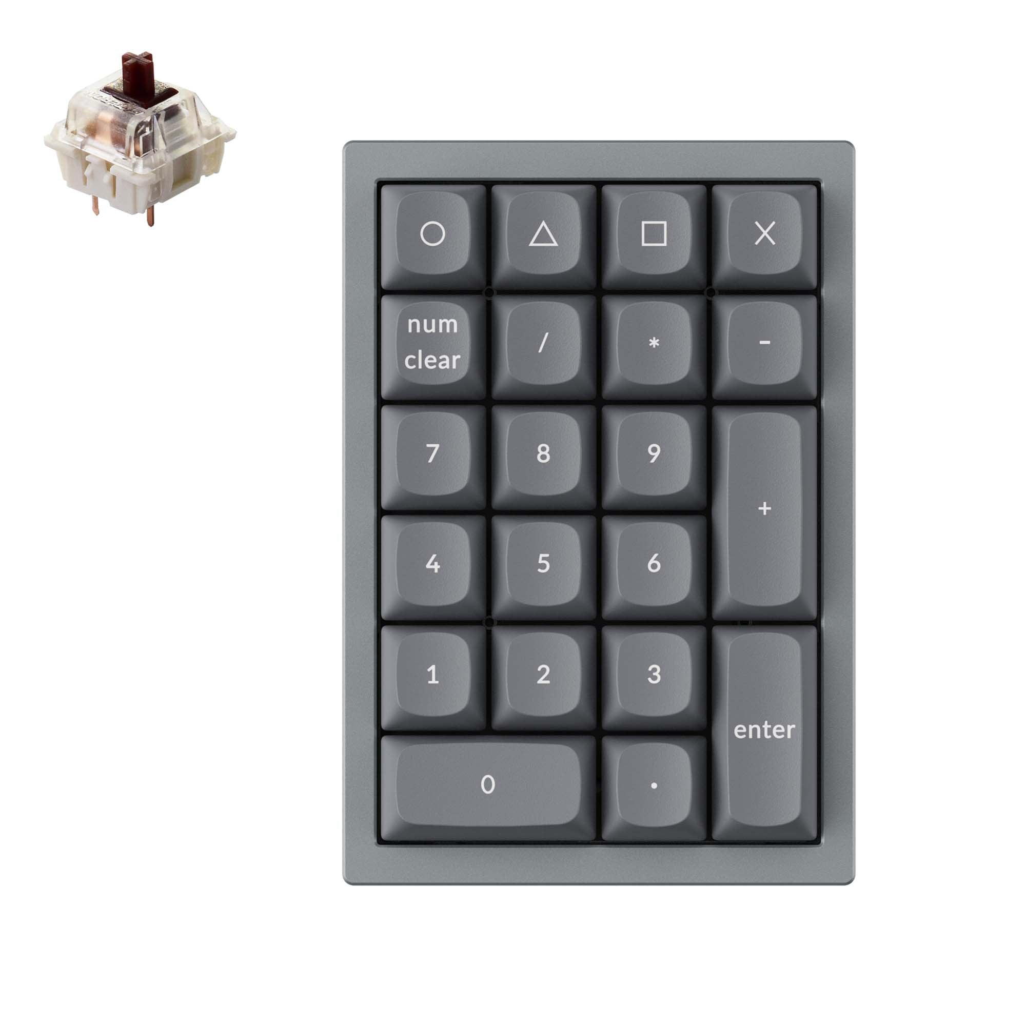 Keychron-Q0-custom-number-pad-grey-brown