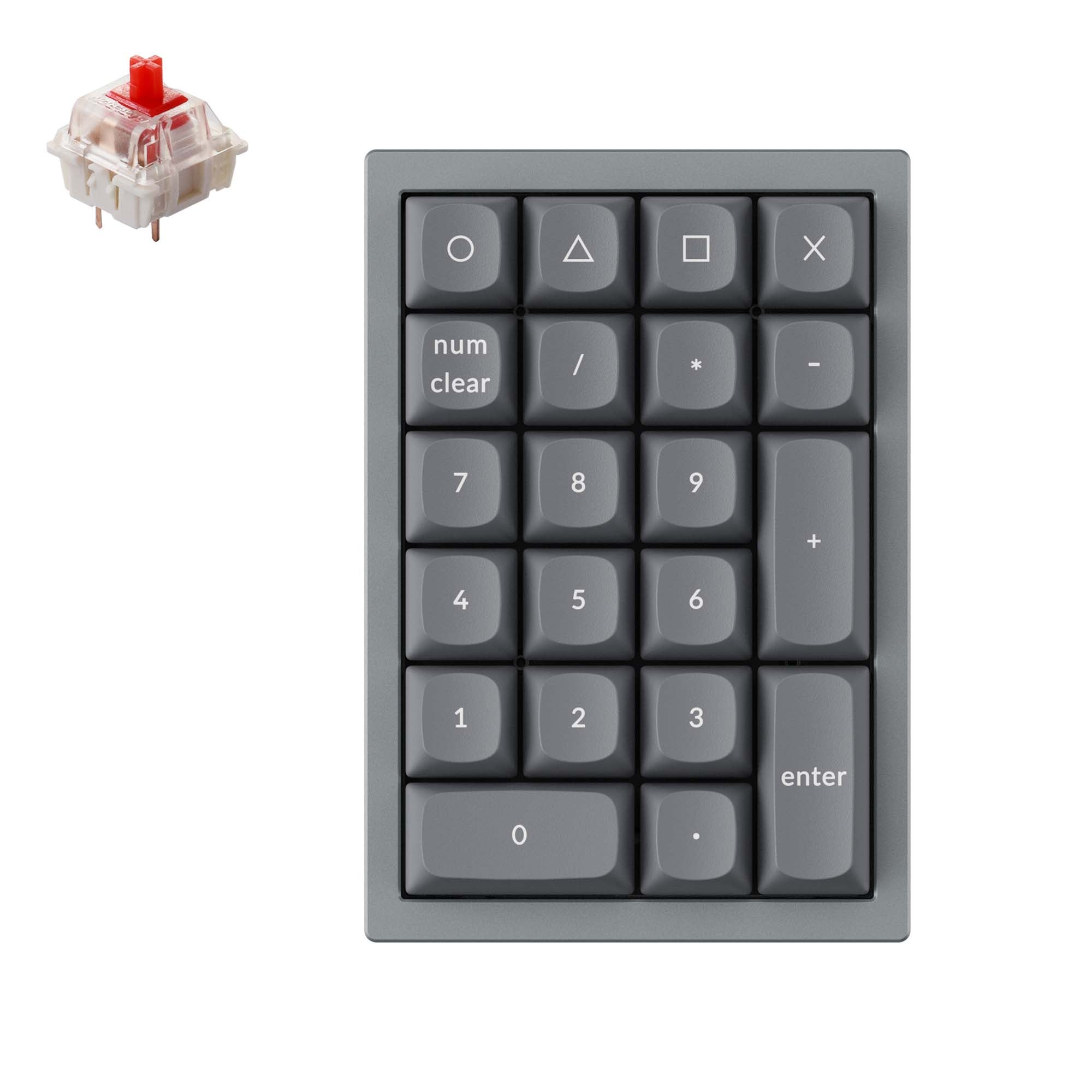 Keychron-Q0-custom-number-pad-grey-red
