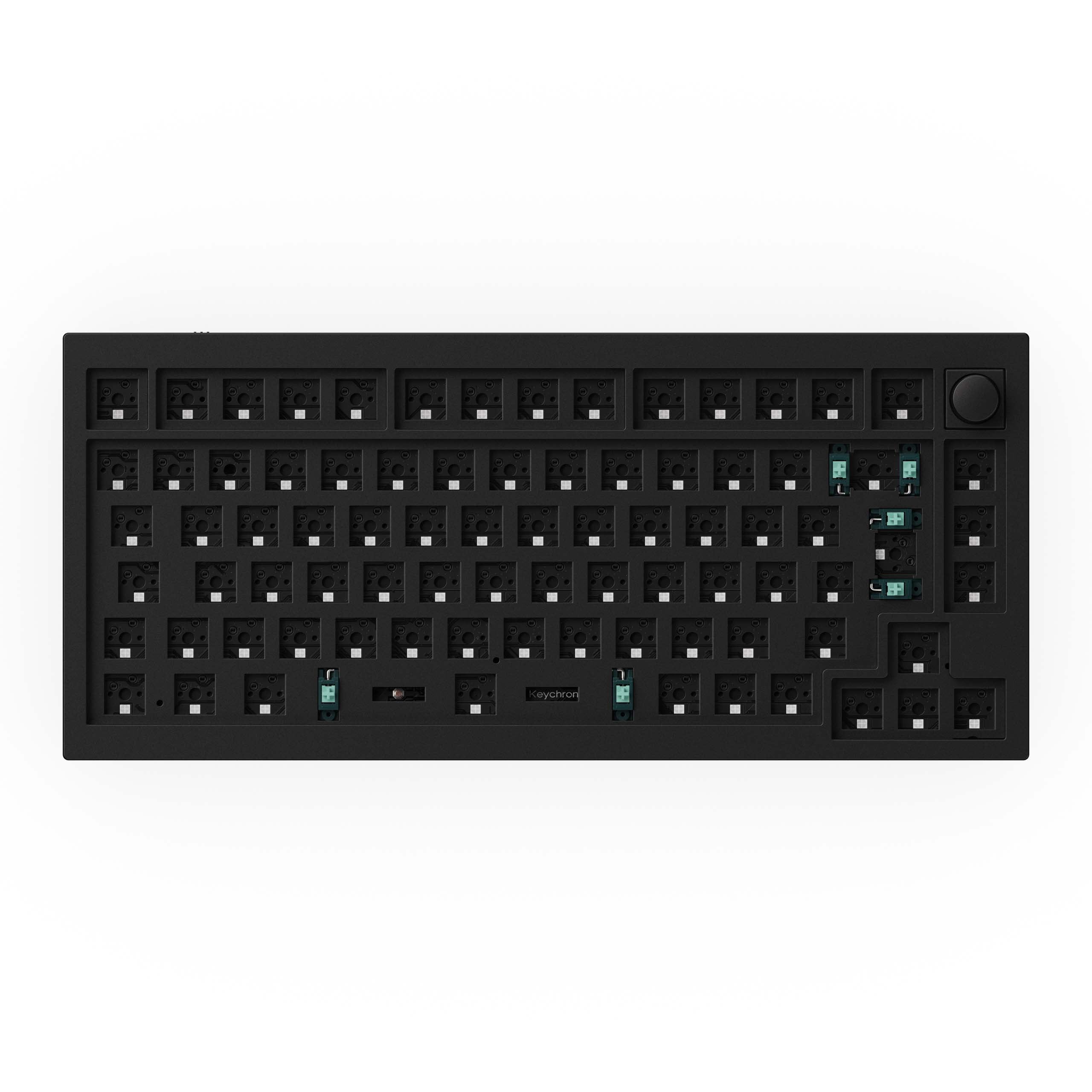 Keychron-Q1-75-percent-QMK-Custom-Mechanical-Keyboard-version-2-barebone-knob-ISO-black