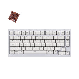 Keychron Q1 QMK/VIA Custom Mechanical Keyboard - white with Gateron Phantom brown switch