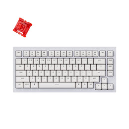 Keychron Q1 QMK/VIA Custom Mechanical Keyboard - white with Gateron Phantom red switch