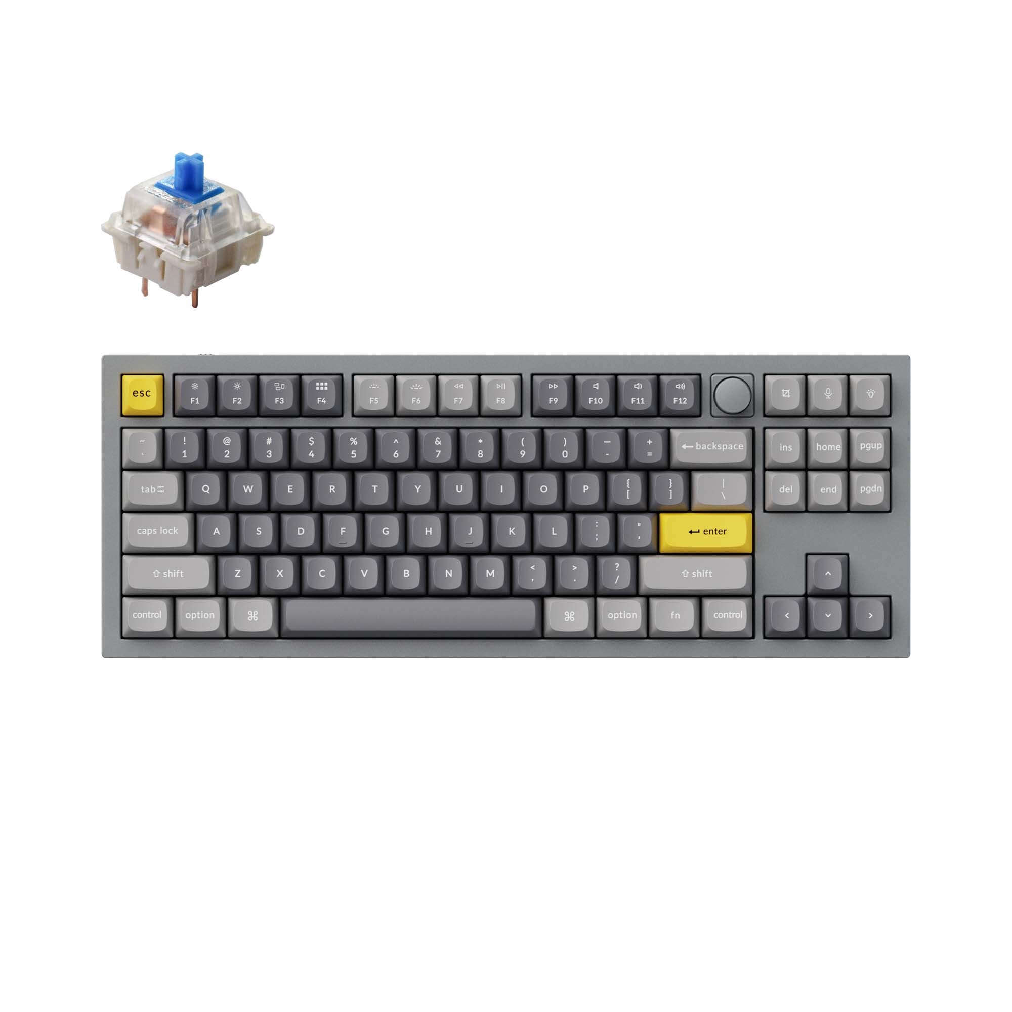 Keychron-Q3-tkl-qmk-custom-mechanical-keyboard-knob-version-grey-blue-B