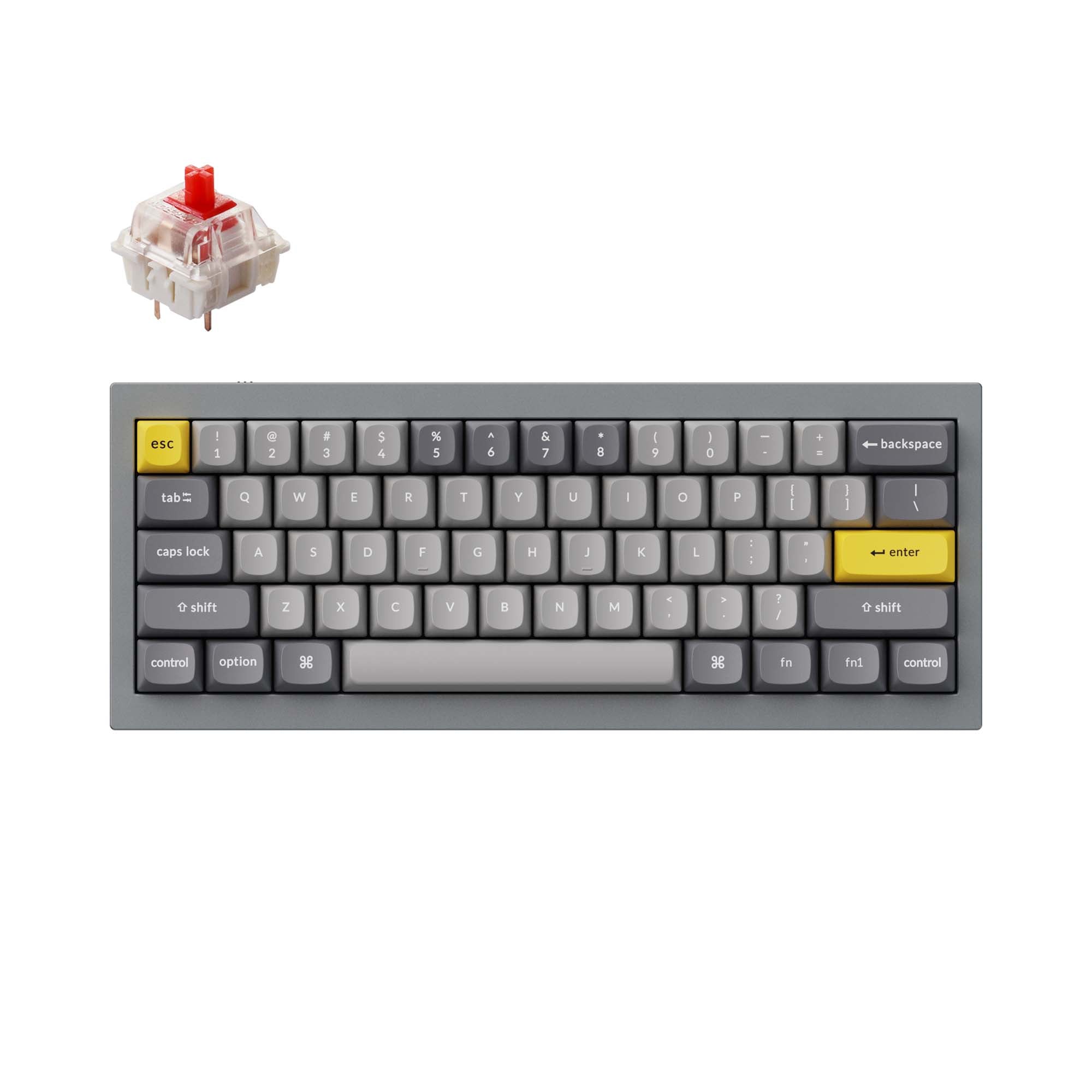 Keychron-Q4-60-Percent-Layout-QMK-Mechanical-Keyboard-grey-GateronGproredswitch-B