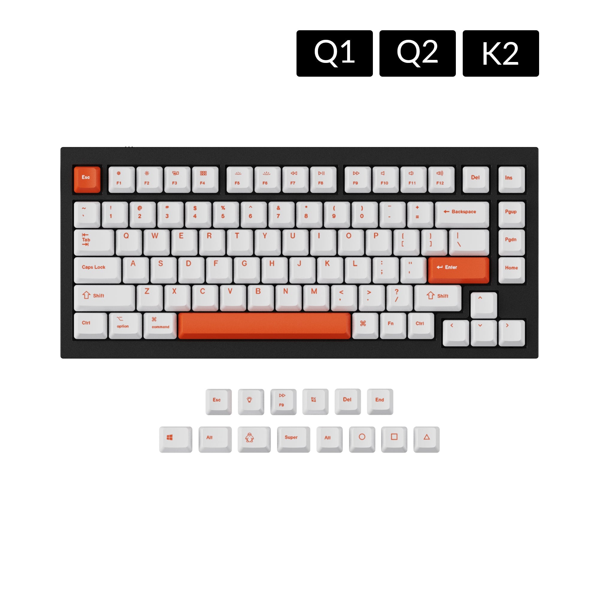OEM Dye-Sub PBT Keycap Set - Orange