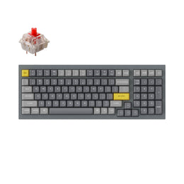 Keychron Q5 QMK/VIA custom mechanical keyboard 96 percent full aluminum for Mac Windows Linux fully assembled grey frame with Gateron G Pro switch red