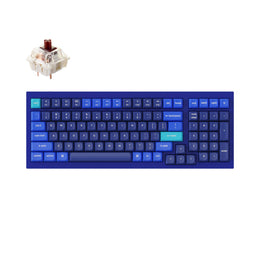 Keychron Q5 QMK/VIA custom mechanical keyboard 96 percent full aluminum for Mac Windows Linux fully assembled blue frame with Gateron G Pro switch brown