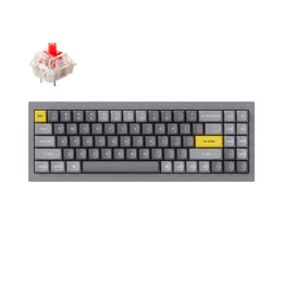 Keychron Q7 QMK/VIA custom mechanical keyboard 70 percent layout full aluminum for Mac Windows Linux fully assembled grey frame with Gateron G Pro switch red