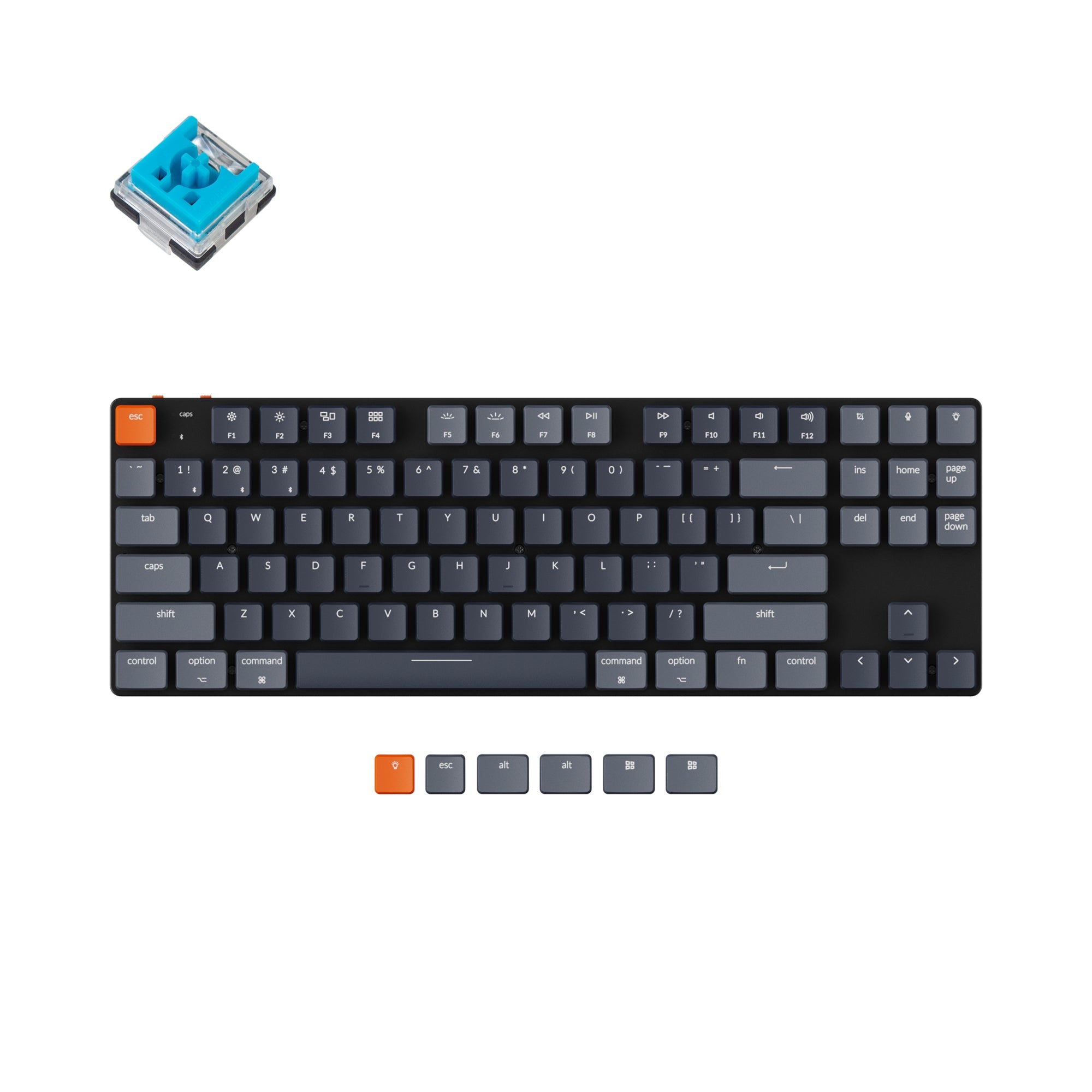 keychron k1 se ultra slim wireless mechanical keyboard low profile optical switch blue rgb backlight for mac windows